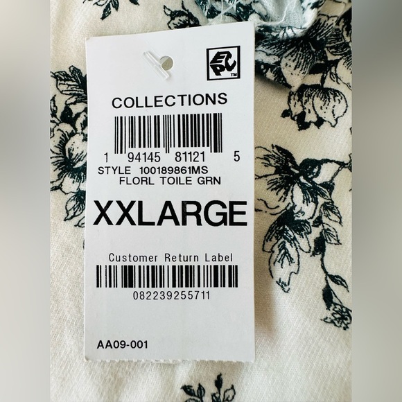 Charter Club Women’s Floral Flannel Henley Nightgown Size 2XL - Picture 7 of 8